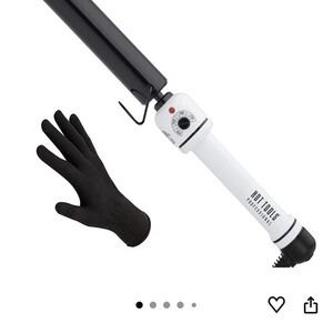 Hot Tools Black and White Curling wand 1 1/4 inch